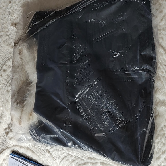 Unreal fur wet look aviator jacket - Picture 13 of 16